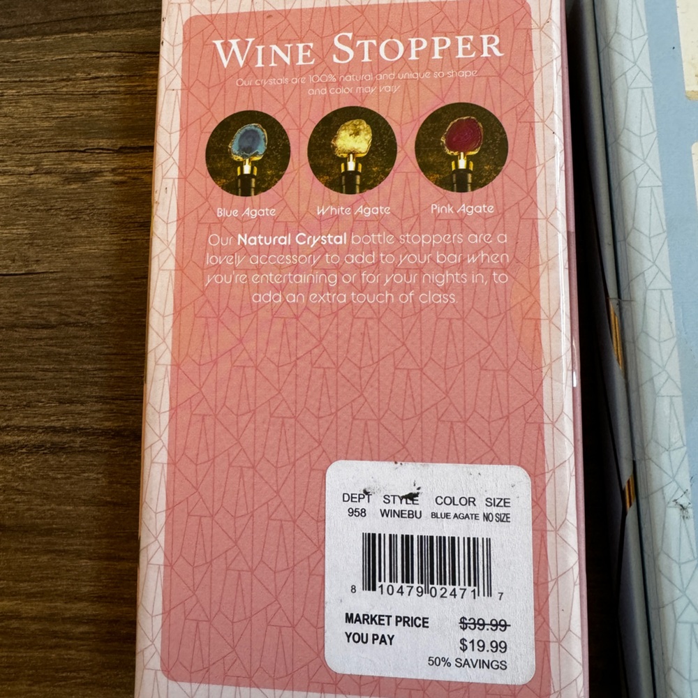 Crystal bottle stopper and wine opener - Picture 3 of 5